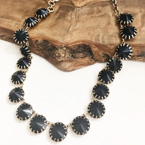 J. Crew gold navy dot necklace - Picture 2 of 5